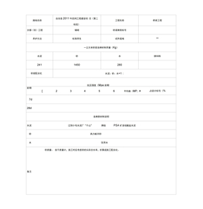 砂浆配合比试验报告