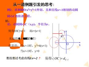 NO23利用定义求圆锥曲线轨迹方程