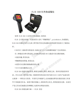 FLIR E60红外热成像仪