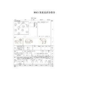 MOCA量表及评分指导