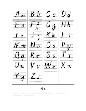 26英文字母 书写练习 6排练习