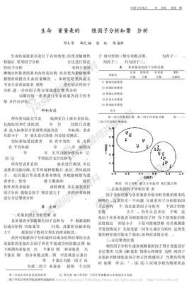 生命质量量表的验证性因子分析和聚类分析