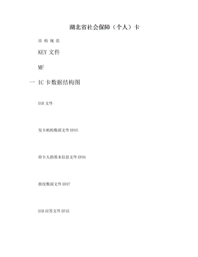 湖北省社会保障(个人)卡结构规范