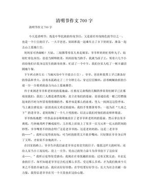 清明节作文700字