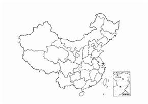 中国行政区划空白图优秀