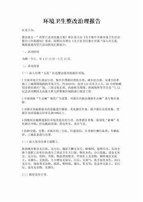環境衛生整改治理報告