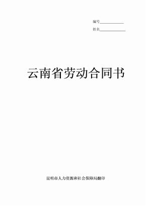 云南省劳动合同书模板