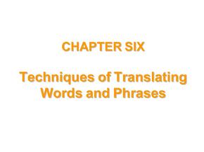 新英汉翻译课件教程     Chapter 6 词义的处理