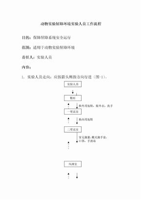 动物实验屏障环境实验人员工作流程