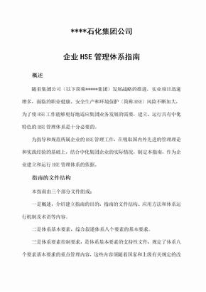 石化公司集团企业hse管理体系指南