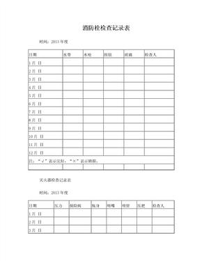 消防栓、灭火器检查记录表