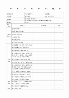 LED显示屏成品出货检验报告