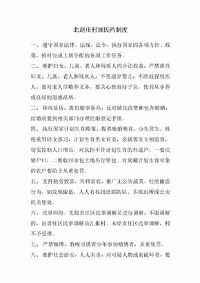 村规民约制度