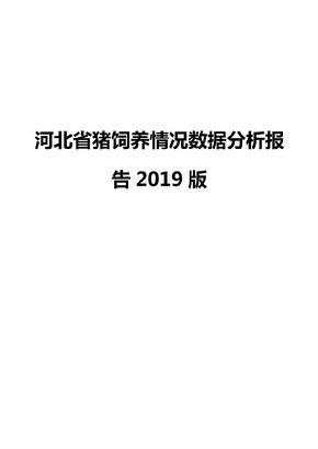 河北省猪饲养情况数据分析报告2019版