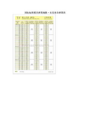 国际标准模具弹簧规格·东莞米奇弹簧供