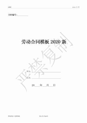 劳动合同模板2020新-(优质文档)