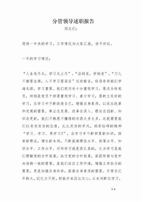 分管领导述职报告