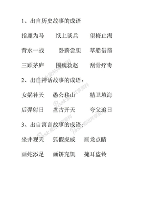 出自历史故事的成语