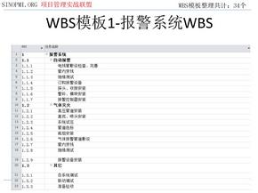 WBS模板wbs模板