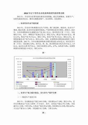 2013年辽宁省丹东市农业和农村经济形势分析