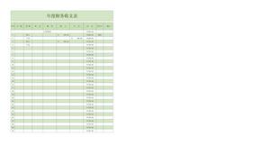 年度财务收支表Excel模板