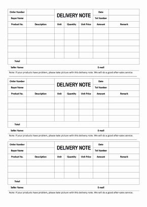 英文版简易-电商送货单-产品随行单模板