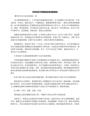 毕业生实习自我鉴定表自我鉴定