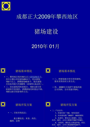 2009年攀西猪场建设