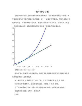 高中数学导数