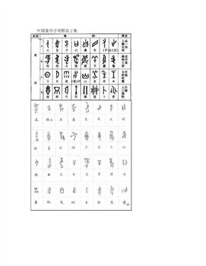 中国象形字对照表2集