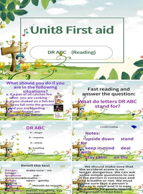 人教版高二英语上学期课件：UNIT8 First aid DR ABC (Reading)
