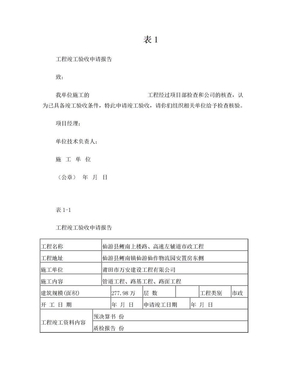 工程竣工验收申请报告空白