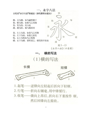 最实用的毛笔字入门笔画