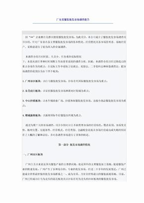 广东省服装批发市场调查报告
