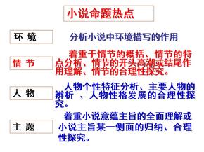 小说情节的作用