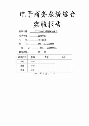 电子商务系统规划报告