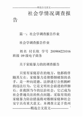 社会学情况调查报告