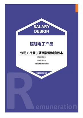 照明电子产品公司（行业）薪酬管理制度范本-薪酬设计方案资料文集系列
