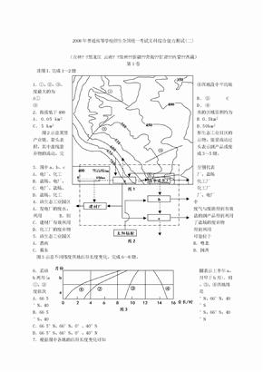 高考全国文综试卷二及答案