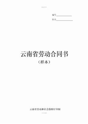 新云南省劳动合同标准范本