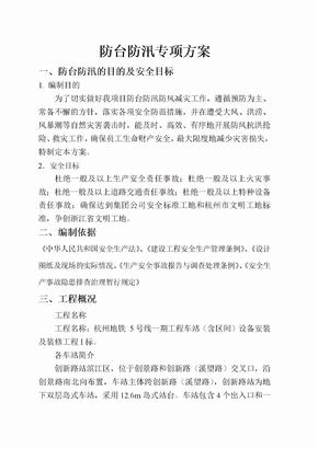 防洪防汛专项方案