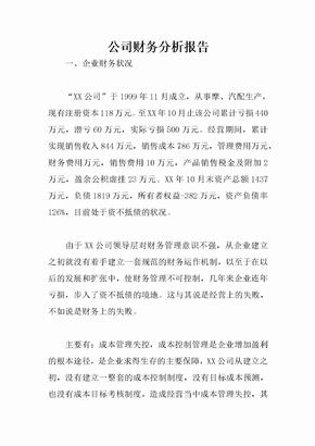 公司财务分析报告