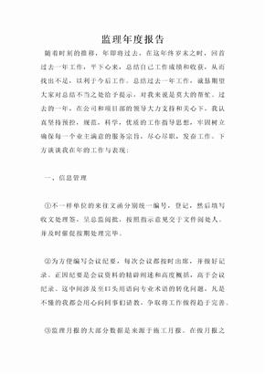 监理年度报告