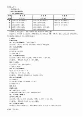 田径训练计划详细版