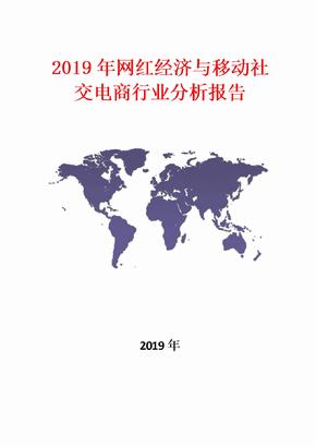 2019年网红经济与移动社交电商行业分析报告