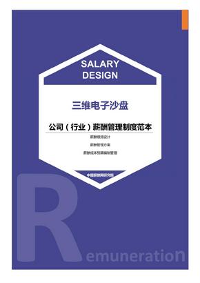 三维电子沙盘公司（行业）薪酬管理制度范本-薪酬设计方案资料文集系列