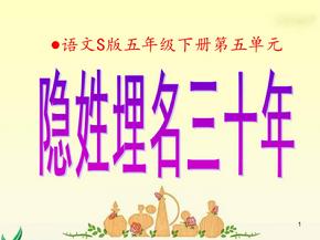 S版语文小学五年级下册《隐姓埋名三十年PPT课件》