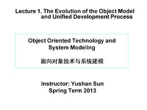 uml课件Lect-Evolution Object Model-Unified Process