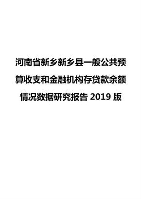 河南省新乡新乡县一般公共预算收支和金融机构存贷款余额情况数据研究报告2019版