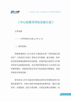 中心校督导评估实施方案